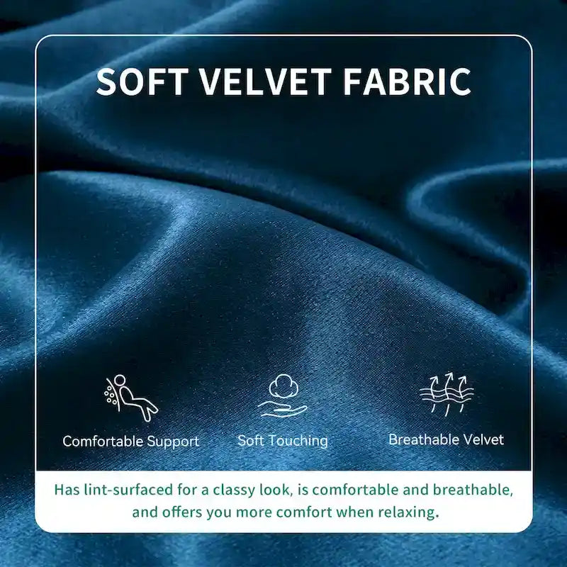 Velvet Upholstered Platform Bed Frame