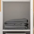 Wardrobe Armoire Wooden Closet Cabinet 6 Storage Cube and Hanging Rod
