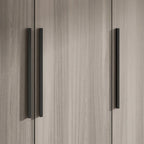 Wardrobe Armoire Wooden Closet Cabinet 6 Storage Cube and Hanging Rod