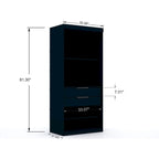Mulberry 3.0 Sectional Modern Corner Wardrobe Closet Set of 2
