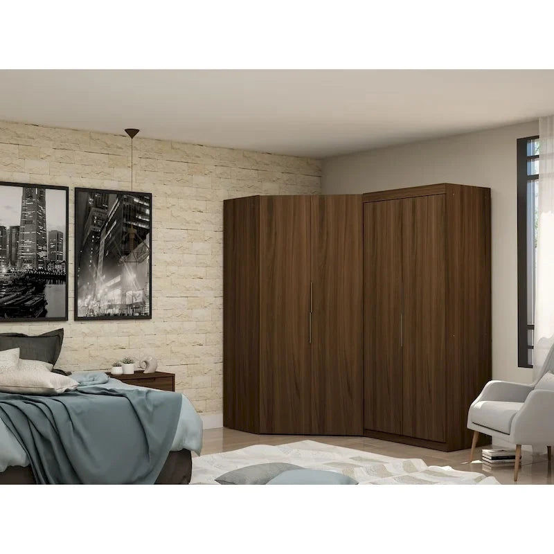 Mulberry 3.0 Sectional Modern Corner Wardrobe Closet Set of 2