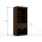 Mulberry 3.0 Sectional Modern Corner Wardrobe Closet Set of 2