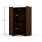 Mulberry 3.0 Sectional Modern Corner Wardrobe Closet Set of 2