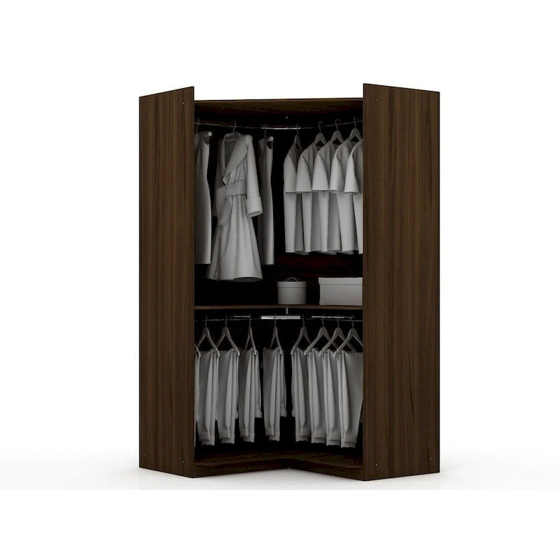 Mulberry 3.0 Sectional Modern Corner Wardrobe Closet Set of 2