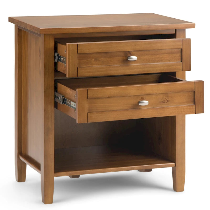 WYNDENHALL Norfolk 24 inch Wide Transitional Bedside Nightstand Table - 24 Inches wide