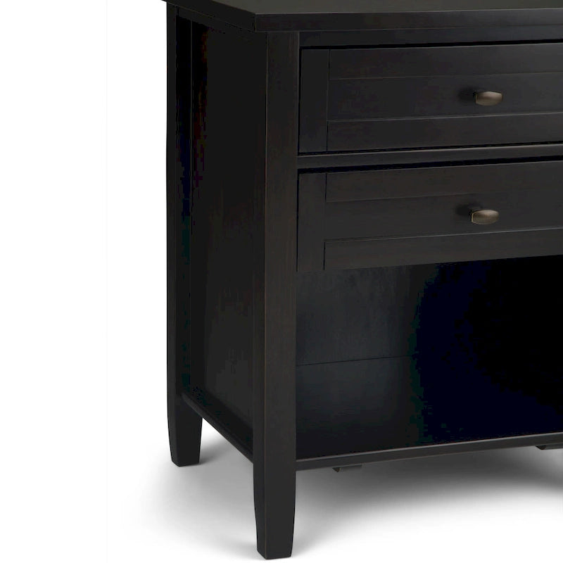 WYNDENHALL Norfolk 24 inch Wide Transitional Bedside Nightstand Table - 24 Inches wide