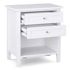 WYNDENHALL Norfolk 24 inch Wide Transitional Bedside Nightstand Table - 24 Inches wide