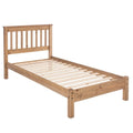 Wood Slatted Twin Size Bed Corona Collection