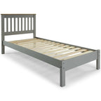 Wood Slatted Twin Size Bed Corona Collection