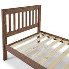 Wood Slatted Twin Size Bed Corona Collection