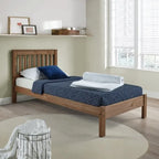 Wood Slatted Twin Size Bed Corona Collection