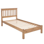 Wood Slatted Twin Size Bed Corona Collection