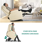 Moasis PU Massage Reclining Living Room Chair Power Lift Recliner Chair