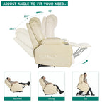 Moasis PU Massage Reclining Living Room Chair Power Lift Recliner Chair