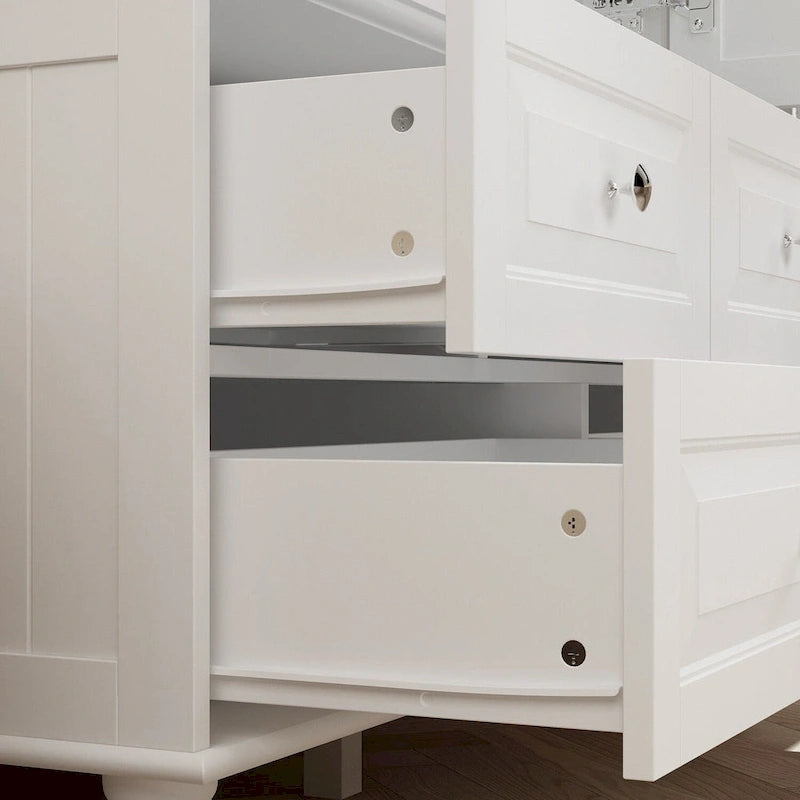 70.9H White Lacquered Armoires Wardrobes With Mirror Doors