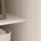 70.9H White Lacquered Armoires Wardrobes With Mirror Doors