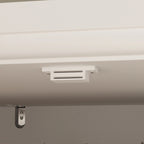 70.9H White Lacquered Armoires Wardrobes With Mirror Doors