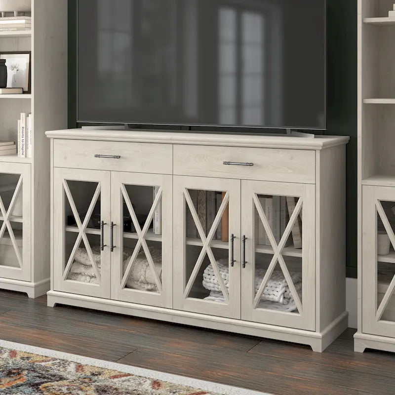 Lennox 60W Farmhouse TV Stand for 75 Inch TV by Bush Furniture