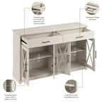 Lennox 60W Farmhouse TV Stand for 75 Inch TV by Bush Furniture
