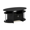 Furinno JAYA Simple Design Oval Coffee Table with Bin