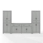 Crosley Tara 3-piece Sideboard and Pantry Set - 15x108.5x67.75