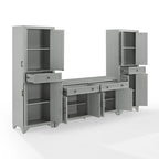 Crosley Tara 3-piece Sideboard and Pantry Set - 15x108.5x67.75