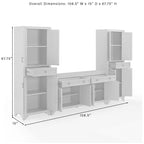 Crosley Tara 3-piece Sideboard and Pantry Set - 15x108.5x67.75
