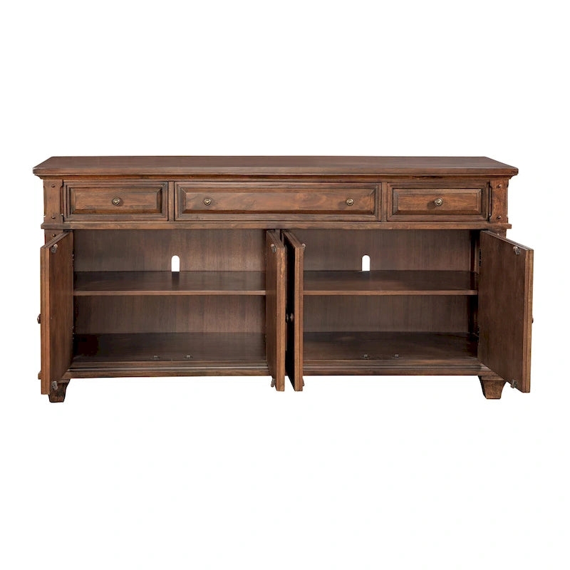 Harbor Point Rustic Cherry 72-inch TV Console - 72-Inch Wide