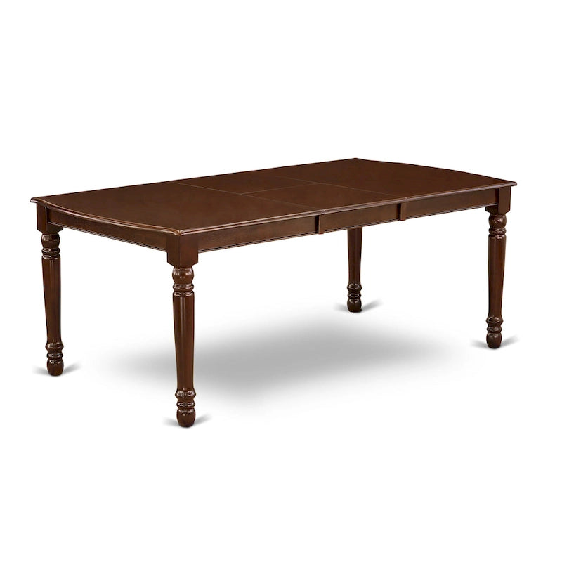 East West Furniture Modern Dining Table Set- a Rectangle Wooden Table and Dining Room Chairs, Mahogany (Pieces Option)