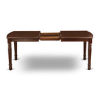 East West Furniture Modern Dining Table Set- a Rectangle Wooden Table and Dining Room Chairs, Mahogany (Pieces Option)