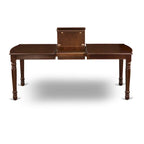 East West Furniture Modern Dining Table Set- a Rectangle Wooden Table and Dining Room Chairs, Mahogany (Pieces Option)
