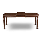East West Furniture Modern Dining Table Set- a Rectangle Wooden Table and Dining Room Chairs, Mahogany (Pieces Option)