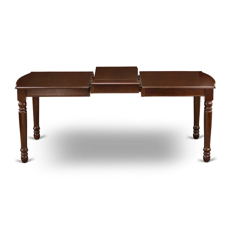 East West Furniture Modern Dining Table Set- a Rectangle Wooden Table and Dining Room Chairs, Mahogany (Pieces Option)