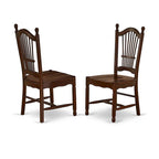 East West Furniture Modern Dining Table Set- a Rectangle Wooden Table and Dining Room Chairs, Mahogany (Pieces Option)