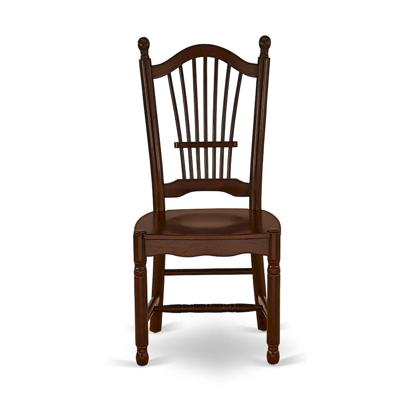 East West Furniture Modern Dining Table Set- a Rectangle Wooden Table and Dining Room Chairs, Mahogany (Pieces Option)
