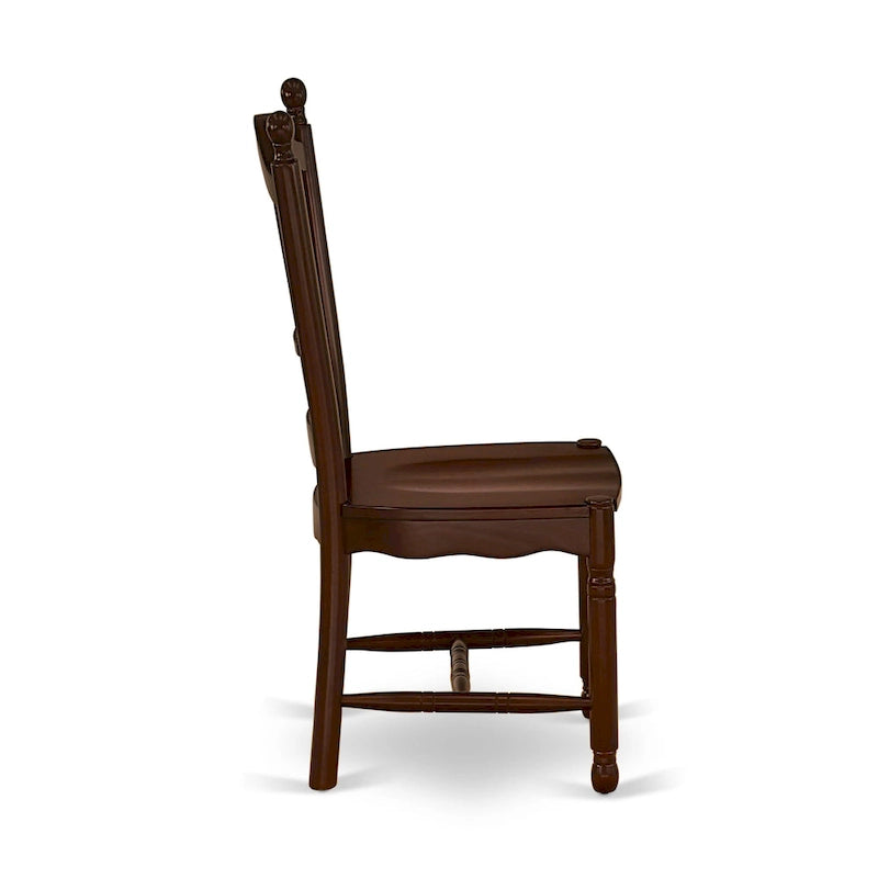 East West Furniture Modern Dining Table Set- a Rectangle Wooden Table and Dining Room Chairs, Mahogany (Pieces Option)
