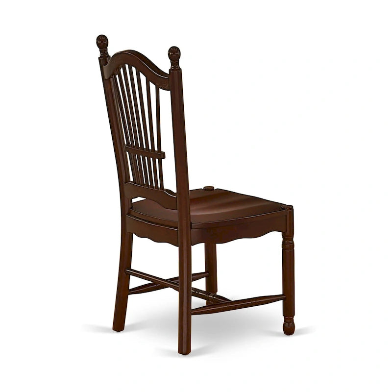 East West Furniture Modern Dining Table Set- a Rectangle Wooden Table and Dining Room Chairs, Mahogany (Pieces Option)