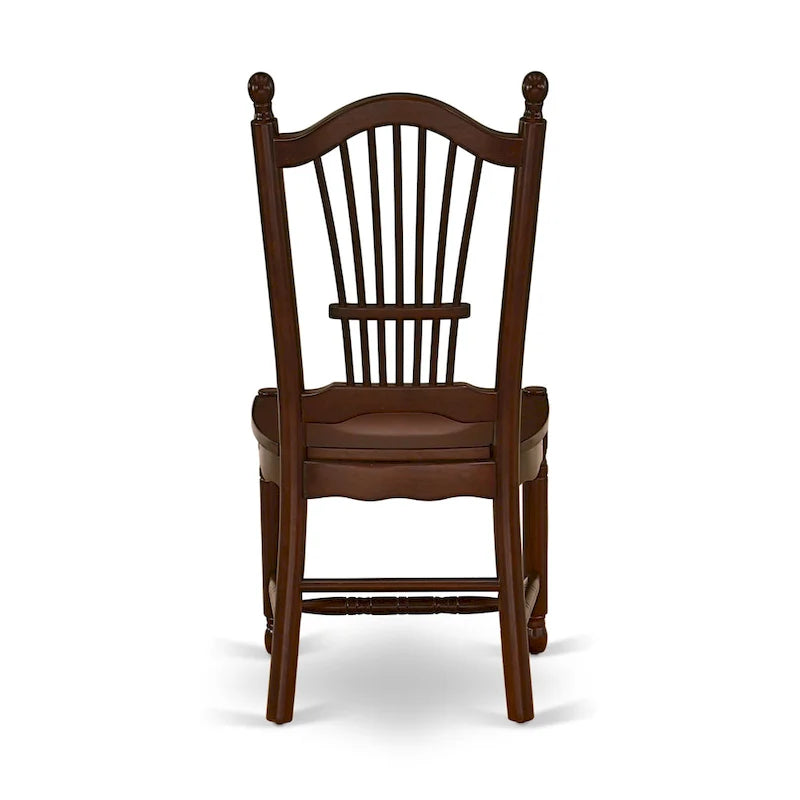 East West Furniture Modern Dining Table Set- a Rectangle Wooden Table and Dining Room Chairs, Mahogany (Pieces Option)