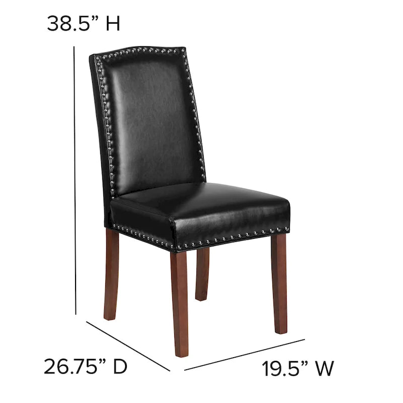 Parsons Chair with Silver Nailhead Trim (Set of 2)