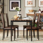 Darcy Faux Marble Top Metal 5-Piece Dining Set by iNSPIRE Q Bold