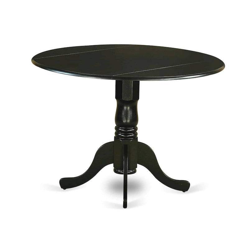 East West Furniture 3 Piece Dinette Set Contains a Round Dining Table and 2 Dining Room Chairs, (Finish Options)