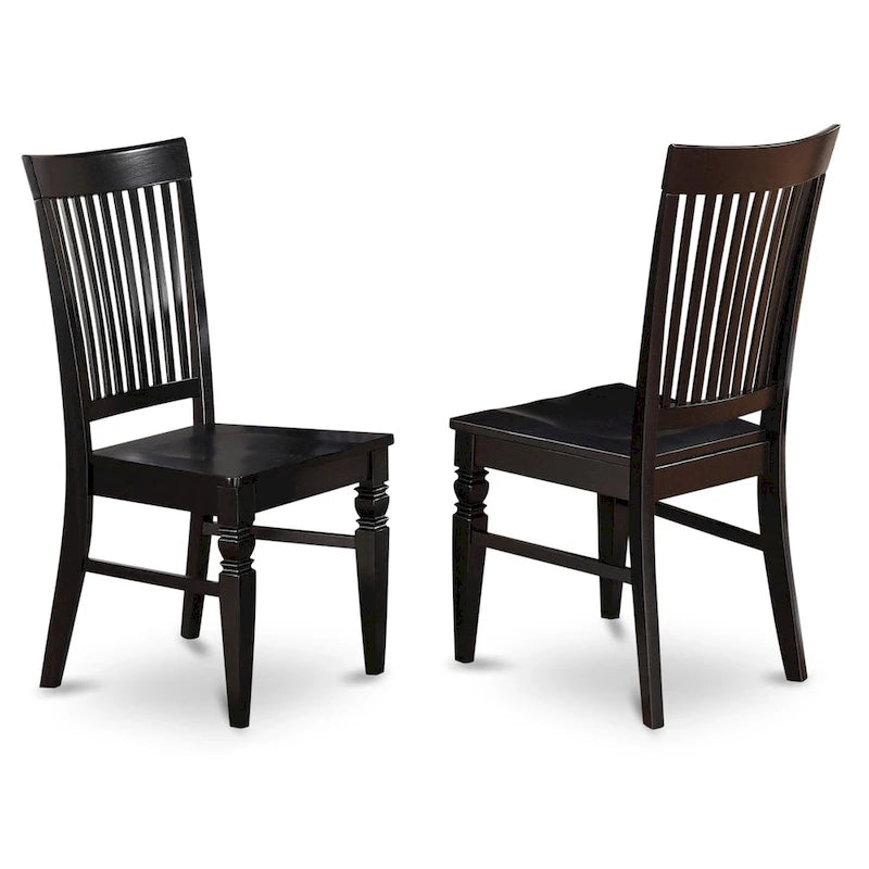 East West Furniture 3 Piece Dinette Set Contains a Round Dining Table and 2 Dining Room Chairs, (Finish Options)