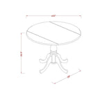 East West Furniture 3 Piece Dinette Set Contains a Round Dining Table and 2 Dining Room Chairs, (Finish Options)