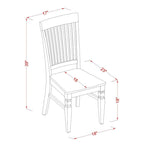 East West Furniture 3 Piece Dinette Set Contains a Round Dining Table and 2 Dining Room Chairs, (Finish Options)