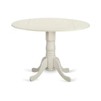 East West Furniture 3 Piece Dinette Set Contains a Round Dining Table and 2 Dining Room Chairs, (Finish Options)