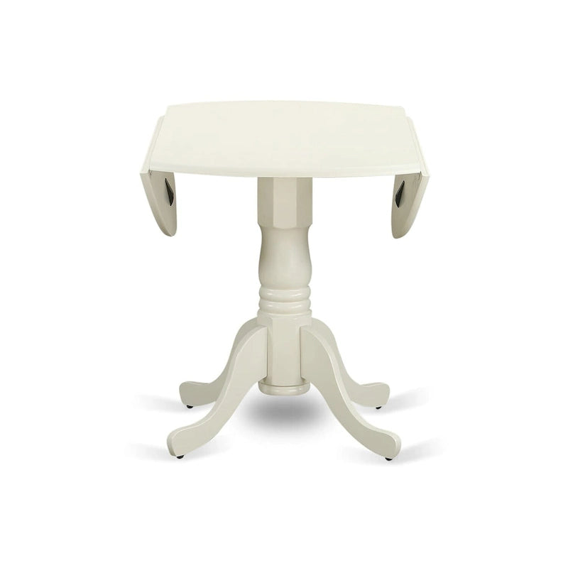 East West Furniture 3 Piece Dinette Set Contains a Round Dining Table and 2 Dining Room Chairs, (Finish Options)