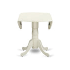 East West Furniture 3 Piece Dinette Set Contains a Round Dining Table and 2 Dining Room Chairs, (Finish Options)