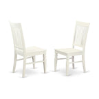 East West Furniture 3 Piece Dinette Set Contains a Round Dining Table and 2 Dining Room Chairs, (Finish Options)