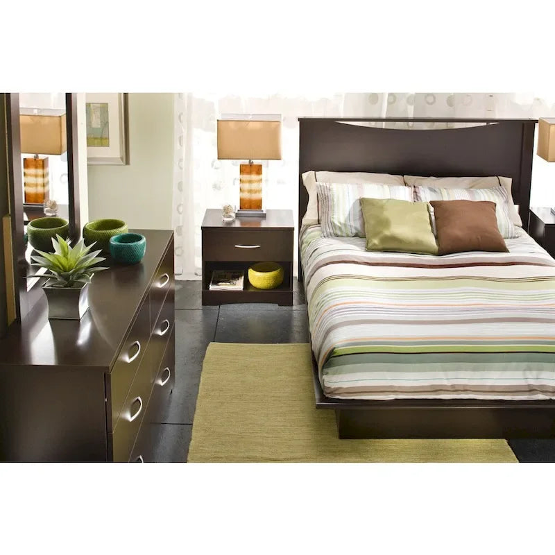 South Shore Step One Queen Platform Bed and Headboard (54/60)