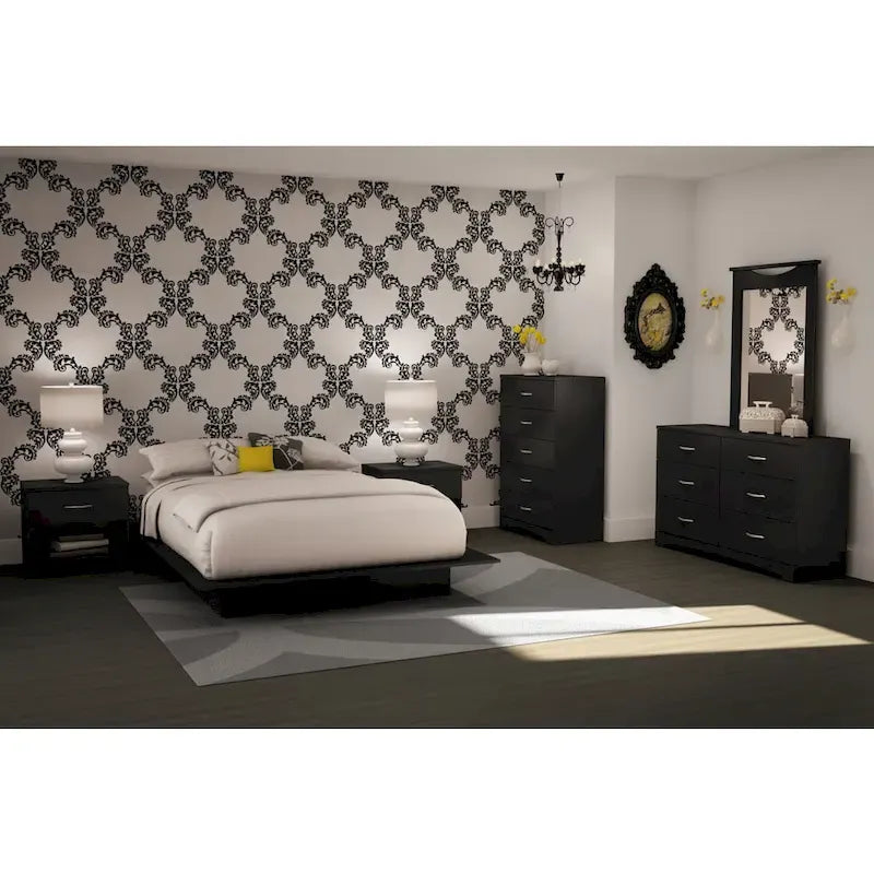 South Shore Step One Queen Platform Bed and Headboard (54/60)